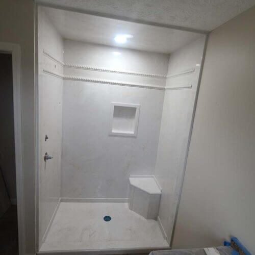 Custom Quary Cream Colored Shower